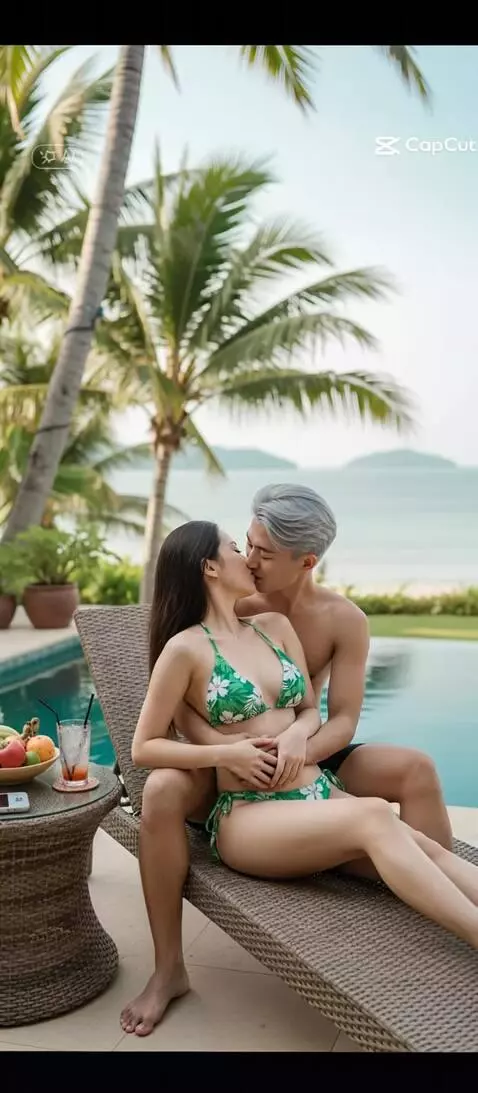 AI Video from prompt: Edit foto me jadi video sedang ciuman mesra dura