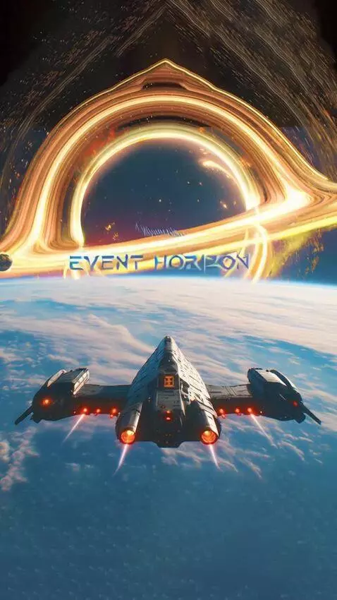 AI Video from prompt: A spaceship is flying towards a black hole