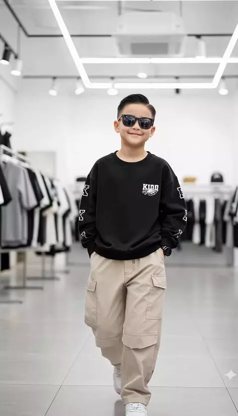 AI Video from prompt: Anak laki-laki tersebut berjalan maju ke depan m