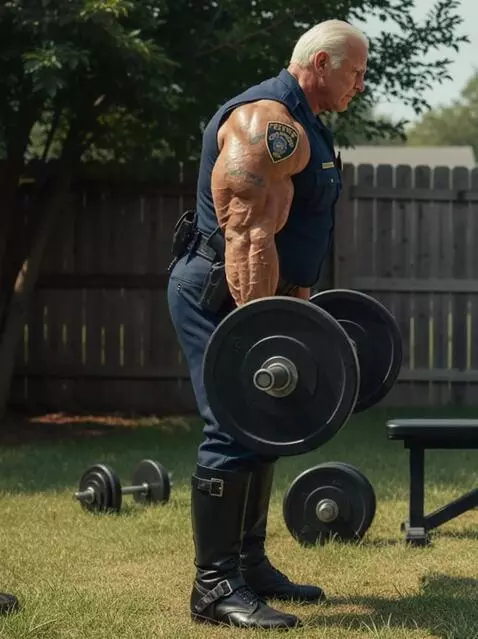 AI Video from prompt: a professional bodybuilder lifting weights