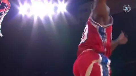 AI Video from prompt: Michael Jordan dunking from the 3 point line