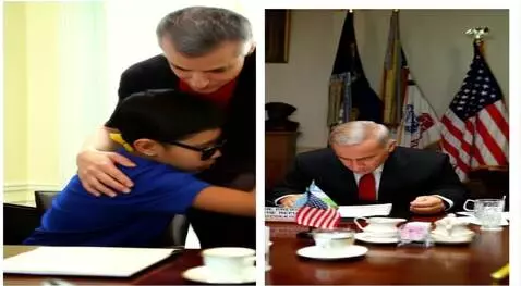 AI Video from prompt: They are huging  after a little time