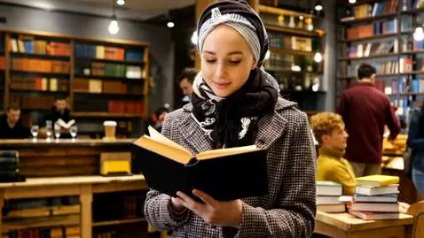 AI Video from prompt: Люди как книги. Одни привлекают своей обложкой, 