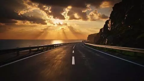 AI Video from prompt: “Ultra realistic cinematic POV drive along a coa