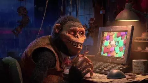 AI Video from prompt: A short hilarious weird dark humour take agout a