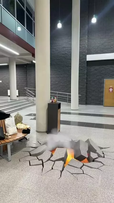 AI Video from prompt: the floor explodes