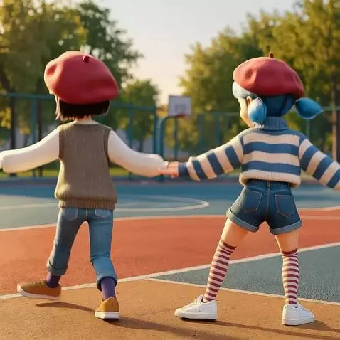 AI Video from prompt: Девушки, танцуют, акробатический танец