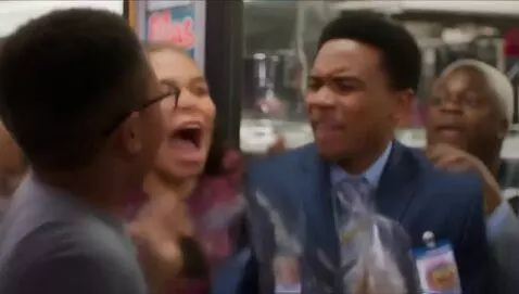 AI Video from prompt: there is a scene in the movie Coming To America 