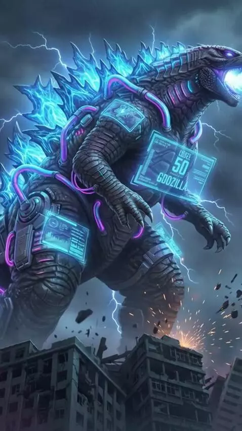 AI Video from prompt: сцена: Монстр глубины разрушает город стиль: фан