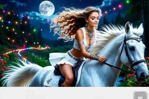 AI Video from prompt: Девушка скачет на лошади, быстро, галопом, вперё