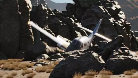 AI Video from prompt: Самолёт падает на камни