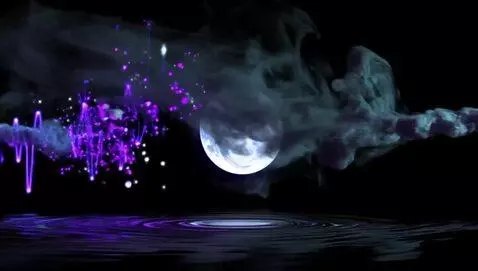 AI Video from prompt: Abstract visualizer for an electronic track. Liq