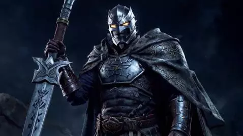 AI Video from prompt: AAA game character, full metal mask warrior, med