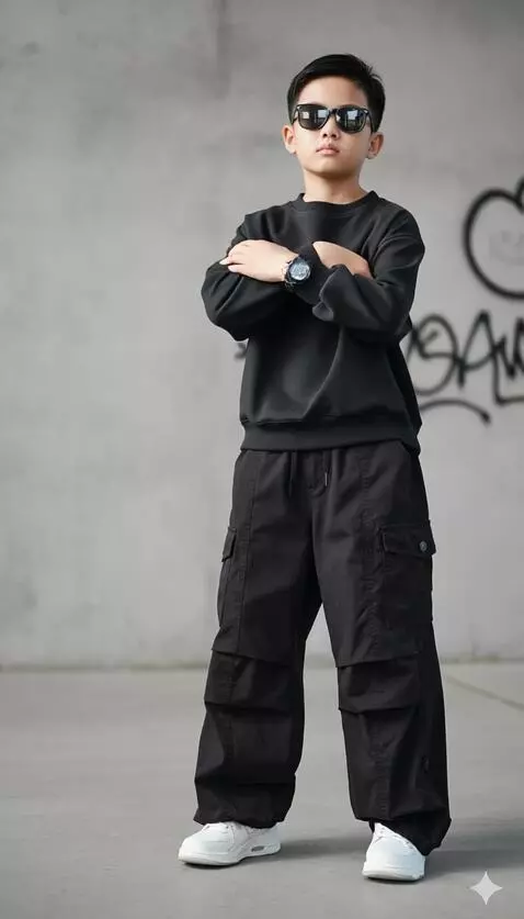 AI Video from prompt: Anak laki-laki tersebut menyilangkan tangan di d