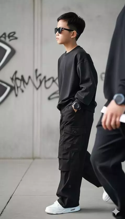 AI Video from prompt: Anak laki-laki tersebut berjalan ke sampingnya, 