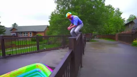 AI Video from prompt: Viral-style funny video: A skateboarder attempts