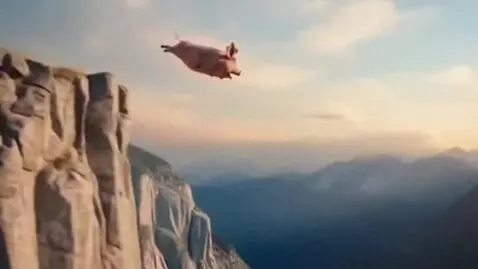 AI Video from prompt: Create for me a hilarious clip where a pig runs 