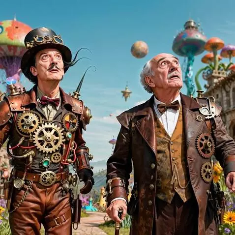 AI Video from prompt: Salvador Dali and Pablo Picasso, dressed in surr