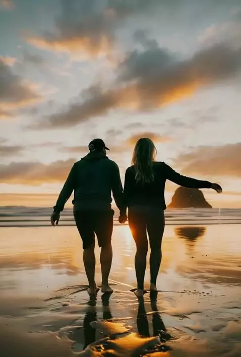 AI Video from prompt: couple stands up and starts splashing in the wat