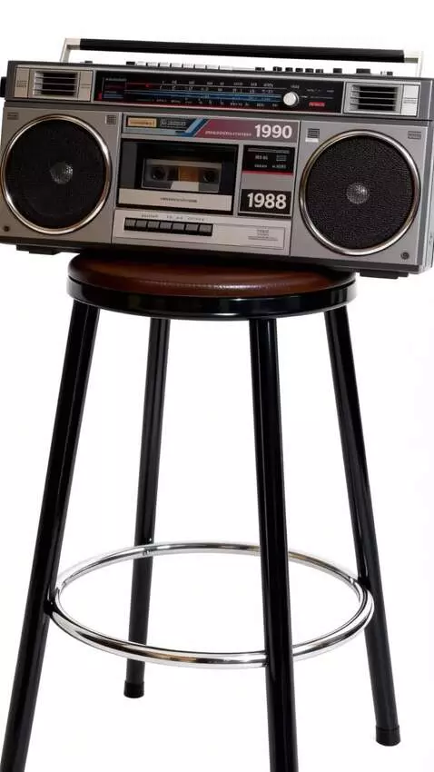 AI Video from prompt: High quality. The tape recorder is an exact repl