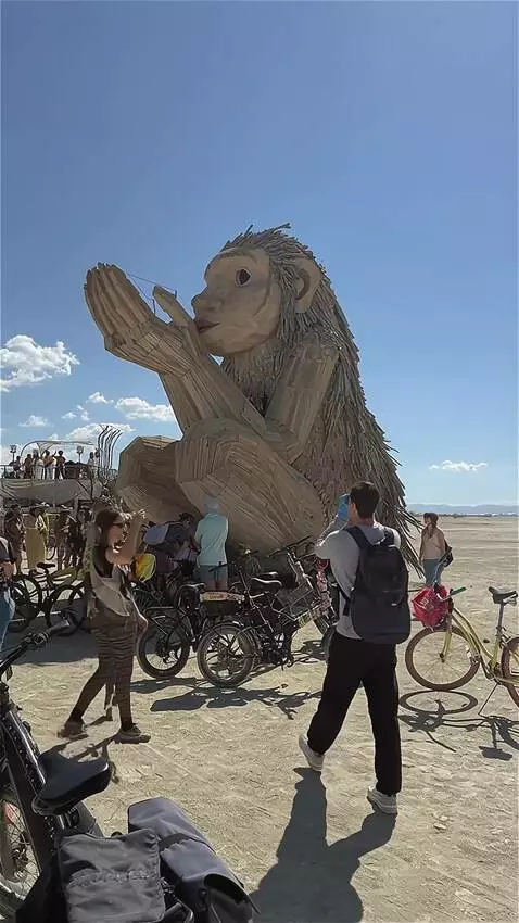 AI Video from prompt: The mysterious creature blows a kiss