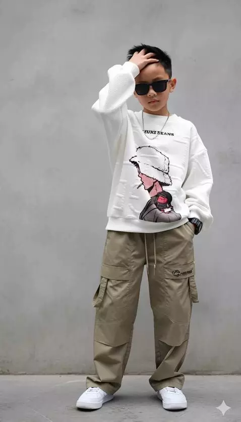 AI Video from prompt: Anak laki-laki tersebut merapikan rambutnya deng