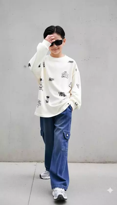 AI Video from prompt: Anak laki-laki tersebut berjalan maju merapikan 