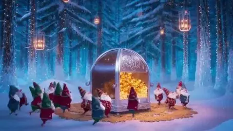 AI Video from prompt: переведи на английский In a snow-covered crystal