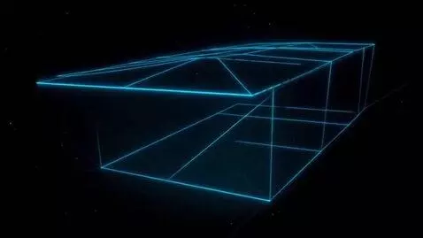 AI Video from prompt: dark background for videos with a floating grid 