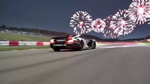 AI Video from prompt: Car racing at night under fireworks