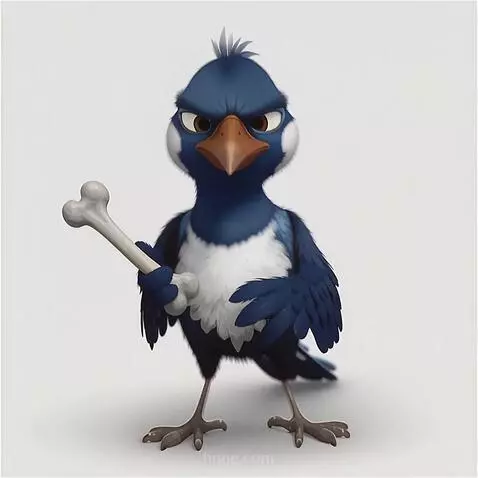 AI Video from prompt: the white background makes the bird feel offende