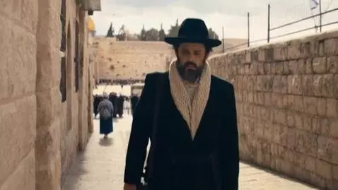 AI Video from prompt: The Path to the Wall. The Streets of Jerusalem. 