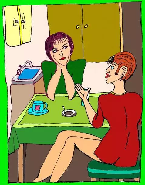 AI Video from prompt: women are talking at the table