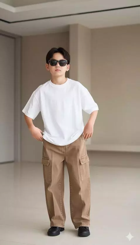 AI Video from prompt: The boy crosses his arms over his chest with a c