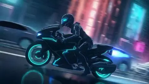 AI Video from prompt: 0:00 – 0:01 | Start  Scene: Neon-lit cyberpunk c