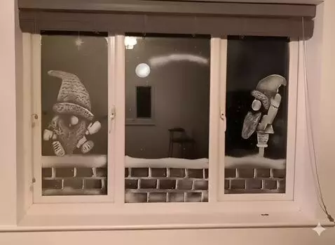 AI Video from prompt: Have the snowball in the middle window, playfull