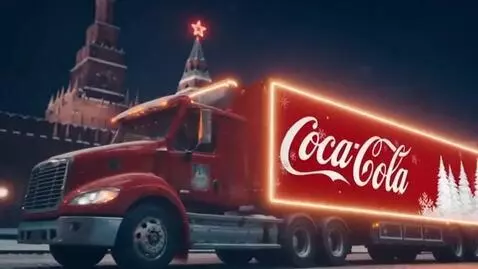 AI Video from prompt: Make a New Year's advertisement of Coca-Cola in 