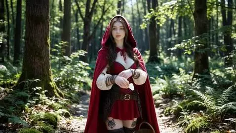 AI Video from prompt: Slow-motion sequence, photorealistic. A woman in