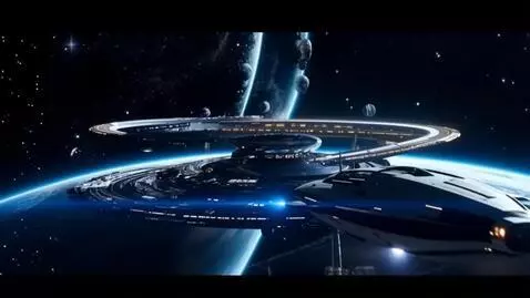 AI Video from prompt: Wide angle, cinematic shot. A massive intergalac