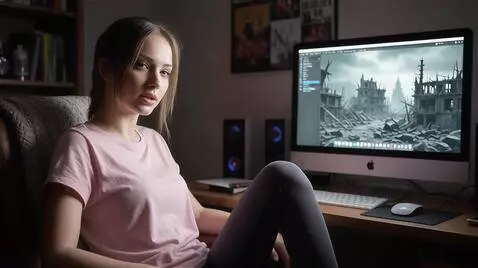 AI Video from prompt: A pretty 25-year-old young woman with a beautifu