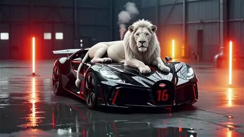 AI Video from prompt: Ultra-realistic image of a black-chrome Bugatti 