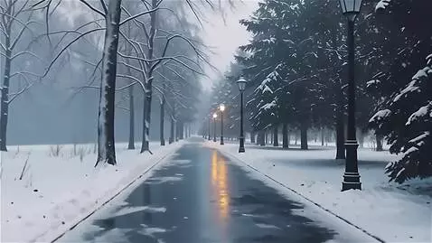 AI Video from prompt: The camera smoothly glides forward along the pat