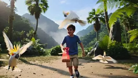 AI Video from prompt: make a lot of cockaitel parrot families, they al