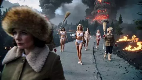 AI Video from prompt: Belarus. The period of the Permian extinction. I