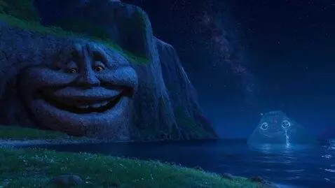 AI Video from prompt: A mountain laughing while the ocean is crying. S