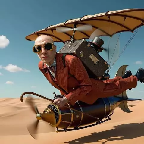 AI Video from prompt: The aircraft flies low above the ground, casting