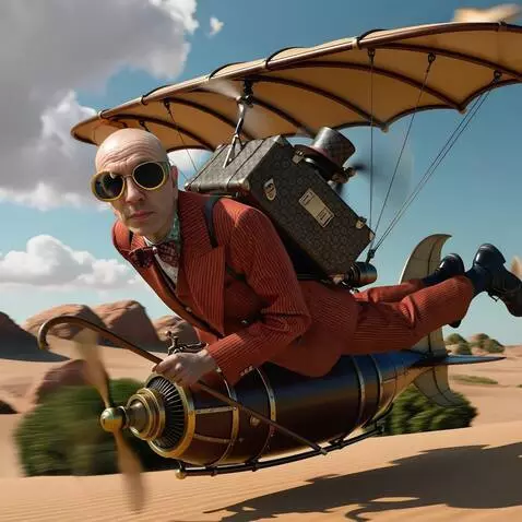 AI Video from prompt: The aircraft flies low above the ground, casting