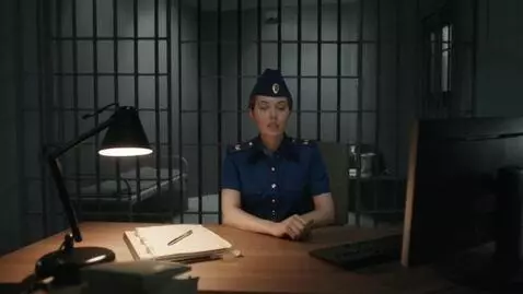 AI Video from prompt: A duty officer at a Russian police station. The 
