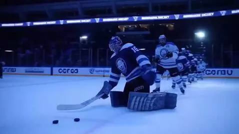 AI Video from prompt: dynamic video presentation of the hockey team "M