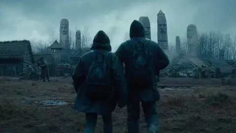 AI Video from prompt: The year is 762. Pagan Russia.  Two silhouettes,